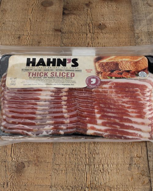 Thick Sliced All Natural Dry Rubbed Uncured Bacon