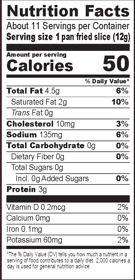 web-05370-2000_12oz ThickSliced_BOARD-nf Hahn's of Westminster - All Natural Maple Bourbon Bacon - Nutrition Facts