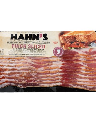Thick Sliced All Natural Dry Rubbed Uncured Bacon