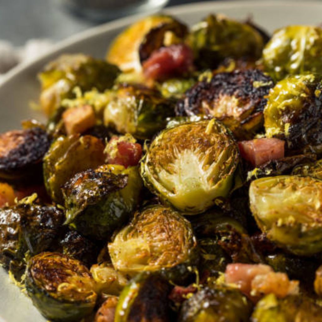 Roasted Brussels Sprouts with Bacon